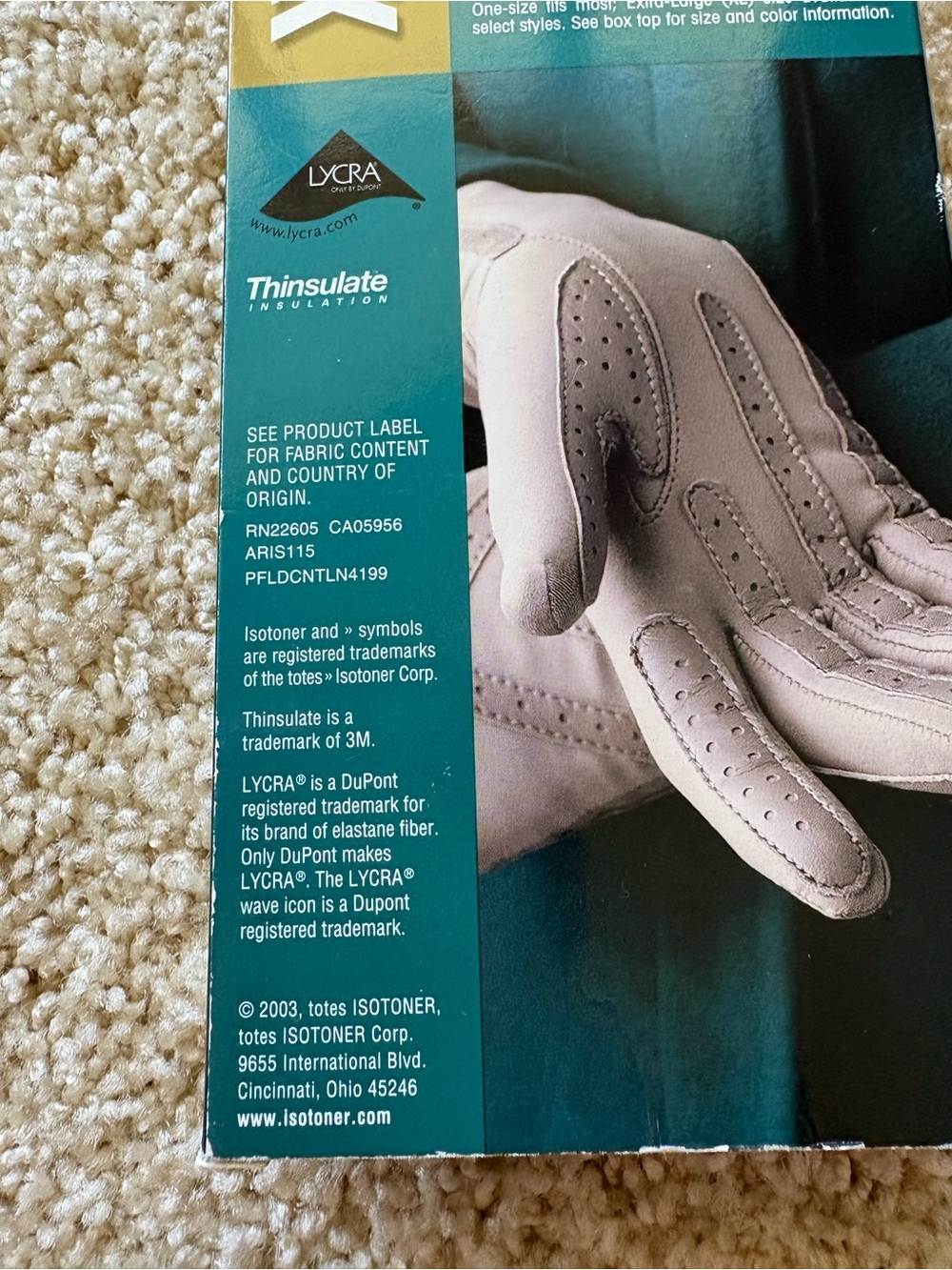 Isotoner Stretch Classics Thinsulate Lined Gloves Camel One Size NIB Vintage - Picture 3 of 4